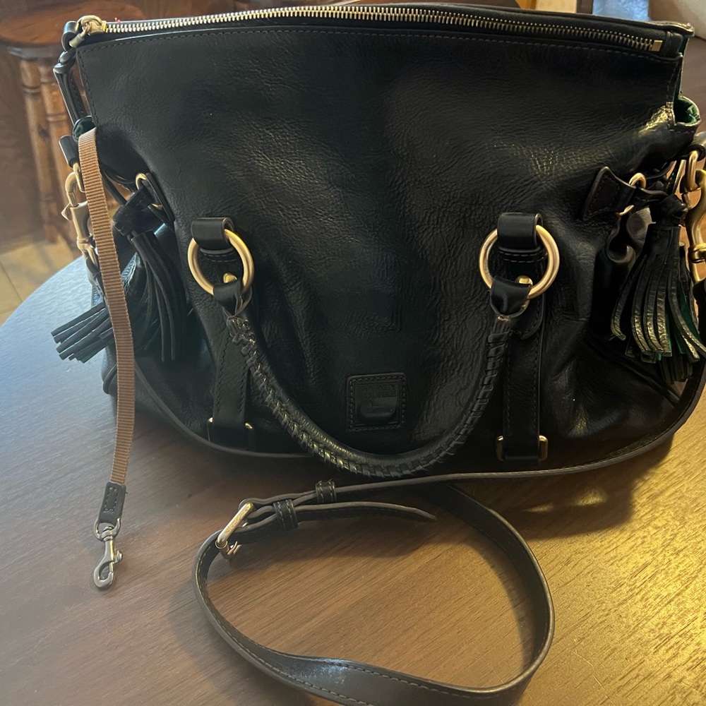 Dooney & Bourke Florintine Colection- Women's Leathet Tasseled Satchel Bag